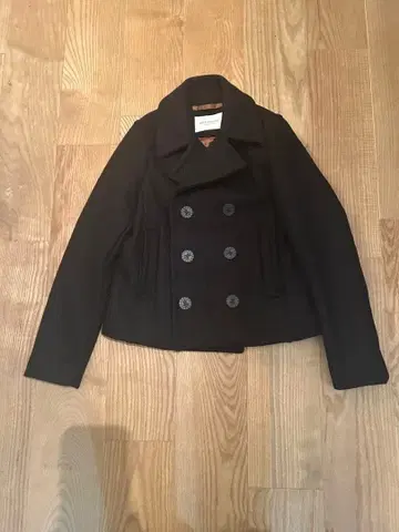 SPICK AND SPAN 블랙 피 코트 울