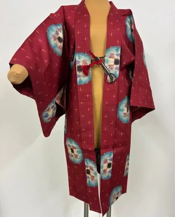 앤티크 명선 기모노 겉옷 원형 기하학 레트로