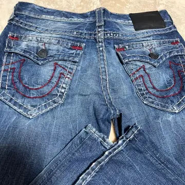 트루 릴리젼 블루 데님 스트레이트 데님