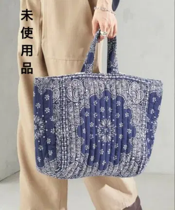 미사용품 SHIPS MALUS: 반다나 퀼팅 빅 토트 백