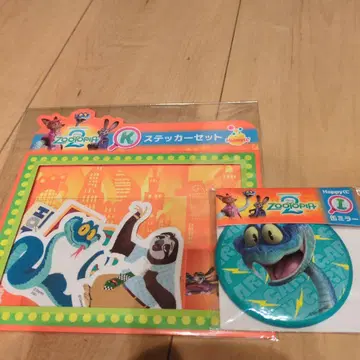 해피 복권 주토피아 Zootopia 스티커 세트 캔 거울