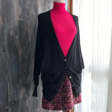 PAGEBOY 미사용 새상품 롱 가디건 오버 사이즈 니트 블랙