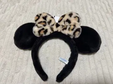 미키 귀 머리띠 레오파드 무늬