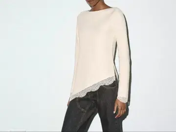 ZARA 소프트 레이스 상의 S