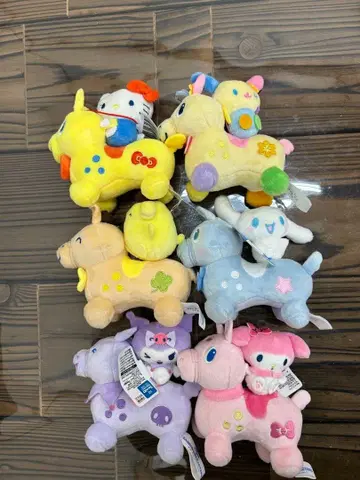 RODY x 산리오 캐릭터즈 작은 페어 봉제 인형 6종 컴플리트 세트