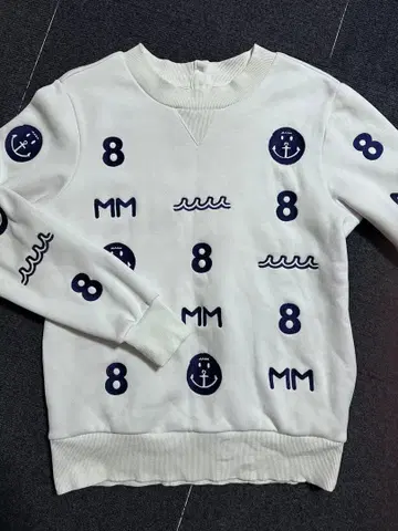 MLES MARINE 화이트 맨투맨 S