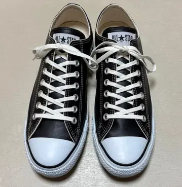 컨버스 올스타 레더 블랙 OX 27.5cm