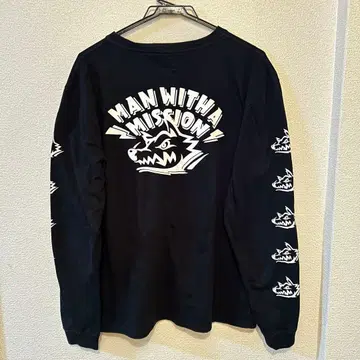 MAN WITH A MISSION 가치세 로고T 긴팔 티셔츠 블랙 XL