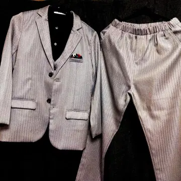 그레이 스트라이프 정장 세트 (자켓 팬츠) 졸업식 170