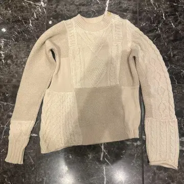 sacai 멀티 패치워크 니트