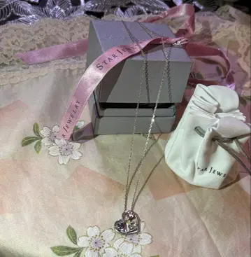 새상품급 [ STAR JEWELRY ] 하트형 실버 목걸이