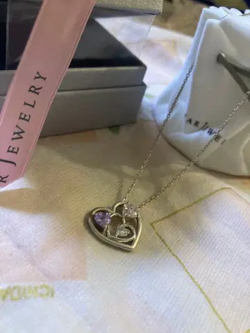 새상품급 [ STAR JEWELRY ] 하트형 실버 목걸이