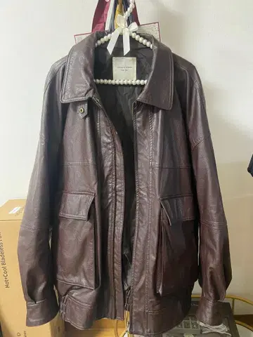 FREAK'S STORE 브라운 가죽 자켓