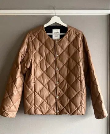 TAION x nano universe 별주 인조 가죽 다운 L