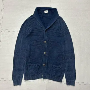 MARLOND 마를랜드 코튼 100 블루 니트 버튼 포함