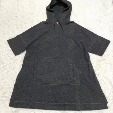 45R 원피스 후드 인디고 데님 후드티 롱 A라인