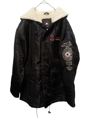 CONVERSE ALL STAR 블랙 자켓 벤치 코트 충전솜 보아