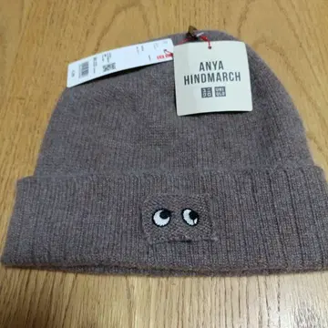 유니클로 ANYA HINDMARCH 캐시미어 100% 니트 비니