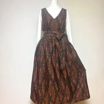 기모노 리메이크 오시마 명주 롱 원피스 점퍼 스커트