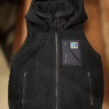 헬리 한센 블랙 플리스 베스트 키즈 130cm