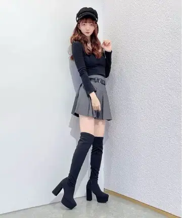 ESPERANZA 락모리 통굽 니하이 부츠