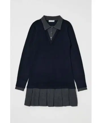 MOUSSY 레이어드 니트 미니 드레스