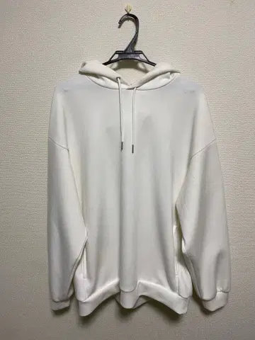 새상품급 화이트 후드 부착 후드티