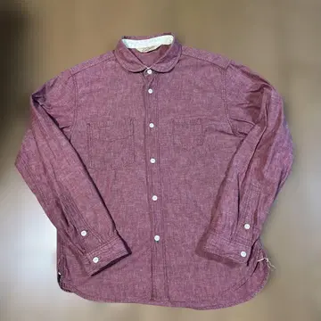 트로피 클로징 긴팔 샴브레이 셔츠 버건디