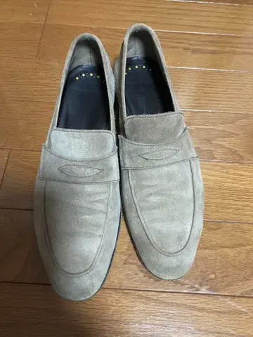 DMUCAL,S 베이지 스웨이드 슬립온 로퍼