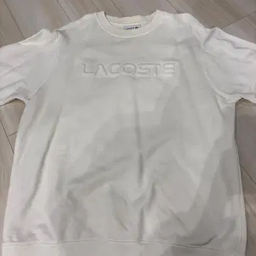 LACOSTE 화이트 맨투맨 L 사이즈