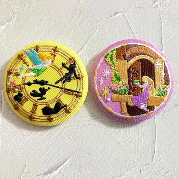 디즈니 자수 캔 배지 2 피터팬 라푼젤