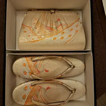 전통 일본 의류 신발 조리 세트 킨와시 상표