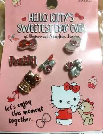 유니버셜 스튜디오 재팬 (USJ) 한정판 헬로키티 귀걸이 세트