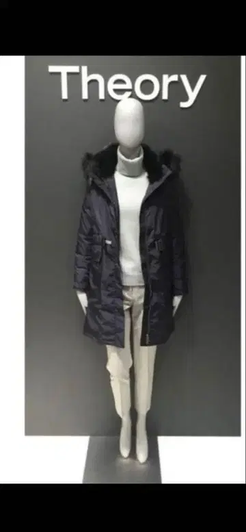 띠어리 다운 코트 네이비 사이즈 P