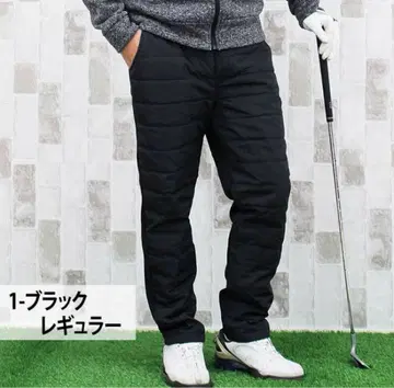 블랙 골프 다운 팬츠 레귤러 핏