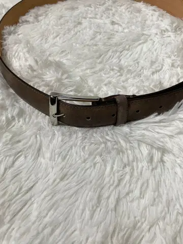 WILLIAM MILANO 천연 가죽 가죽 벨트 이탈리아제 다크 브라운