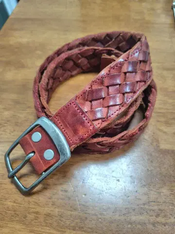 가죽 웨빙 벨트 홍차 소가죽 M 109cm