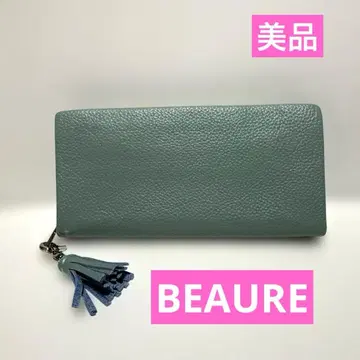 새상품급 BEAURE 태슬 포함 가죽 장지갑