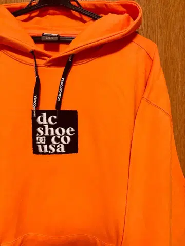 DC SHOE CO USA 오렌지 후드티 XL 사이즈