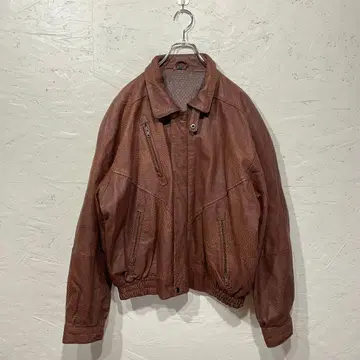 구제 의류 80s 90s 빈티지 빅 실루엣 가죽 자켓 블루종