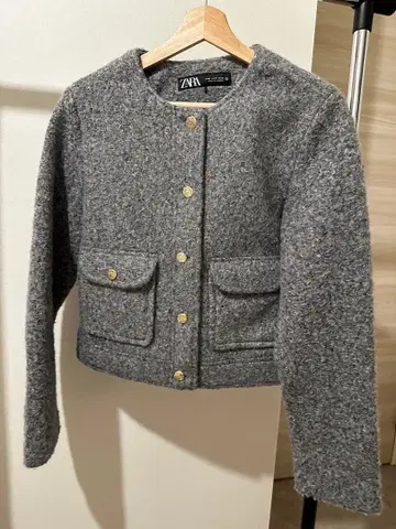 ZARA 그레이 버튼 자켓