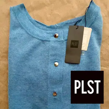 [ 새상품 ] PLST 플라스테 시어 2WAY 가디건 블루 M