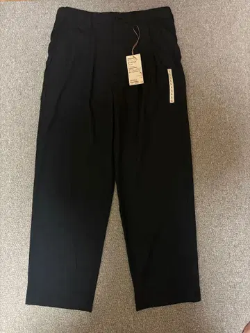 무인양품 건조하기 쉬운 이지 턱 와이드 팬츠 블랙 L 사이즈