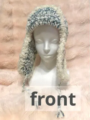 손뜨개질 플라이트 캡 귀도리 포함 니트 모자