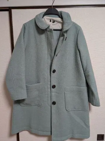 사만사 모스모스 SM2 울 혼방 코트 민트 컬러