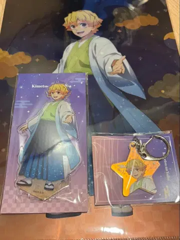 점페스 아크릴 스탠드 클리어 파일 키링 귀멸의 칼날 젠이츠