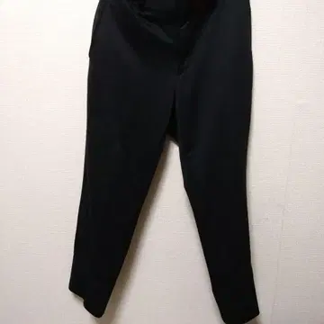 Phiten 블랙 스트라이프 슬림핏 슬랙스