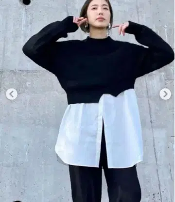 UN3D. 모헤어 숏 니트