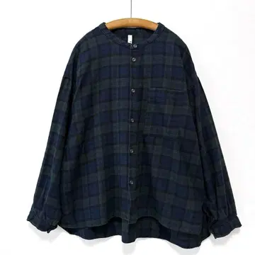 D.M.G 24AW 완판템 비에라 체크 기모 BIG 포켓 와이드 셔츠