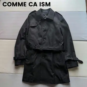 COMME CA ISM 라이너 포함 헤링본 더블 트렌치코트 M